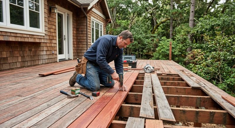 Redwood Deck Repair in Redmond, WA